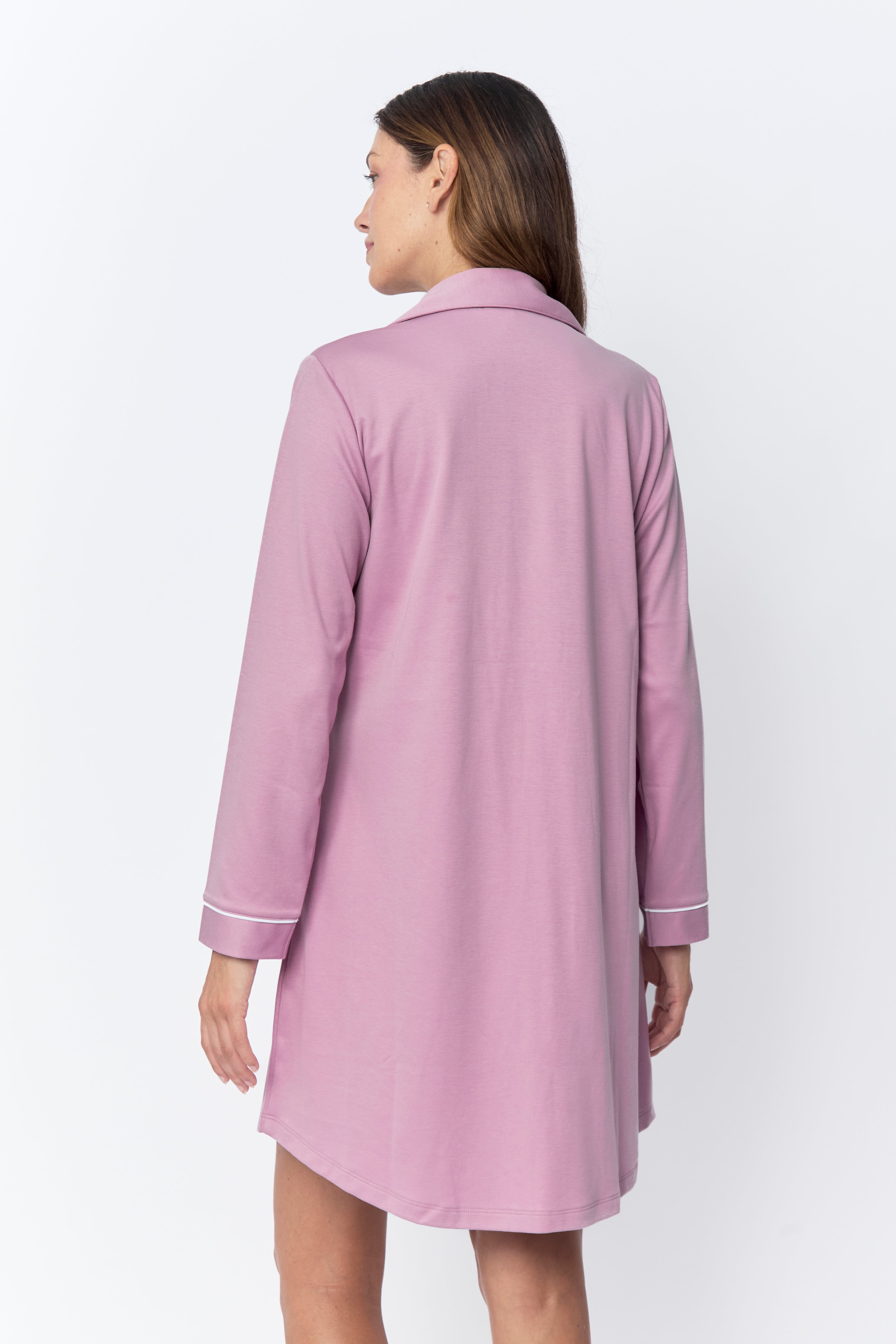 Carmina Pima Knit Long Sleeve Gown