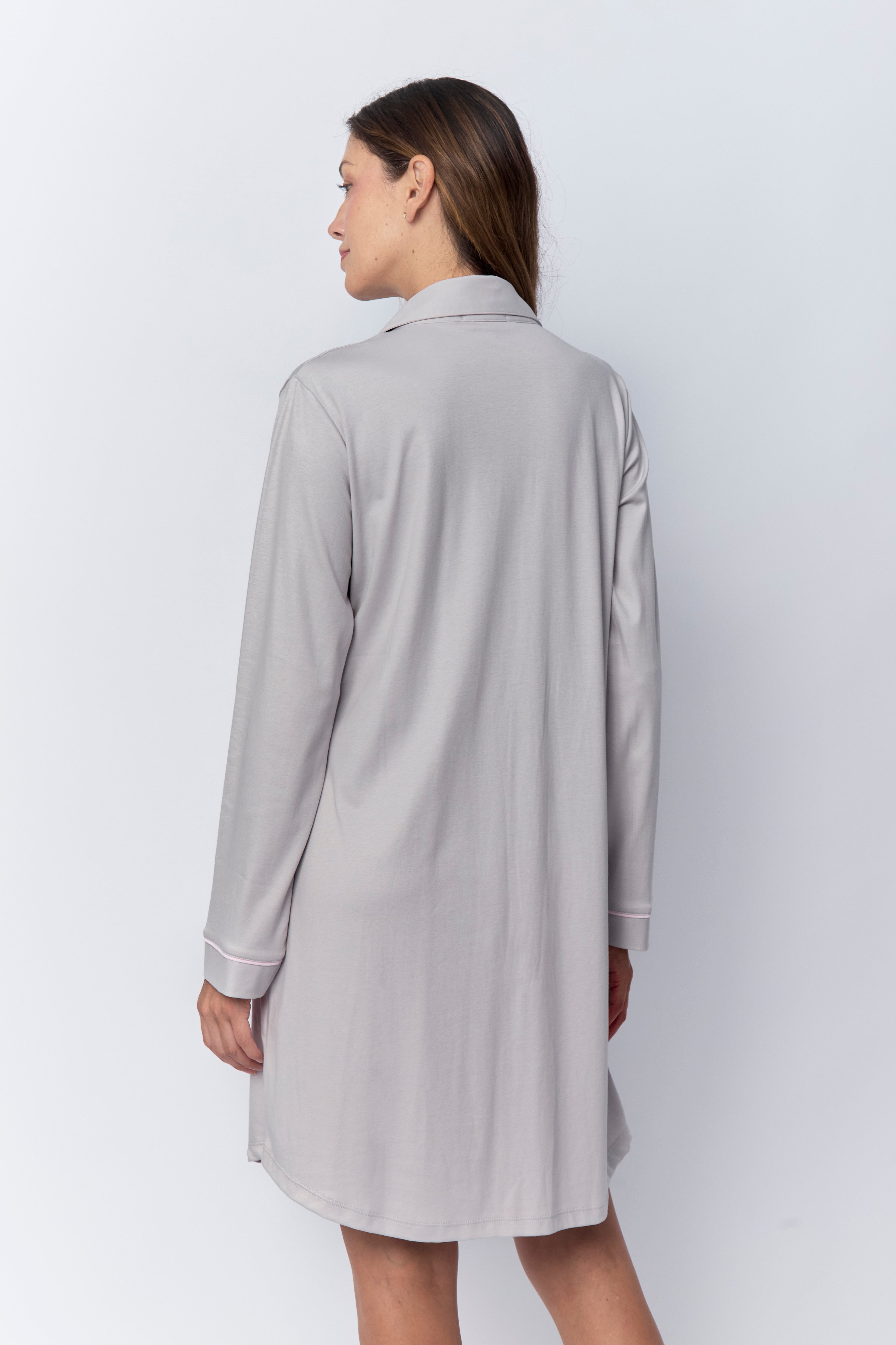 Carmina Pima Knit Long Sleeve Gown