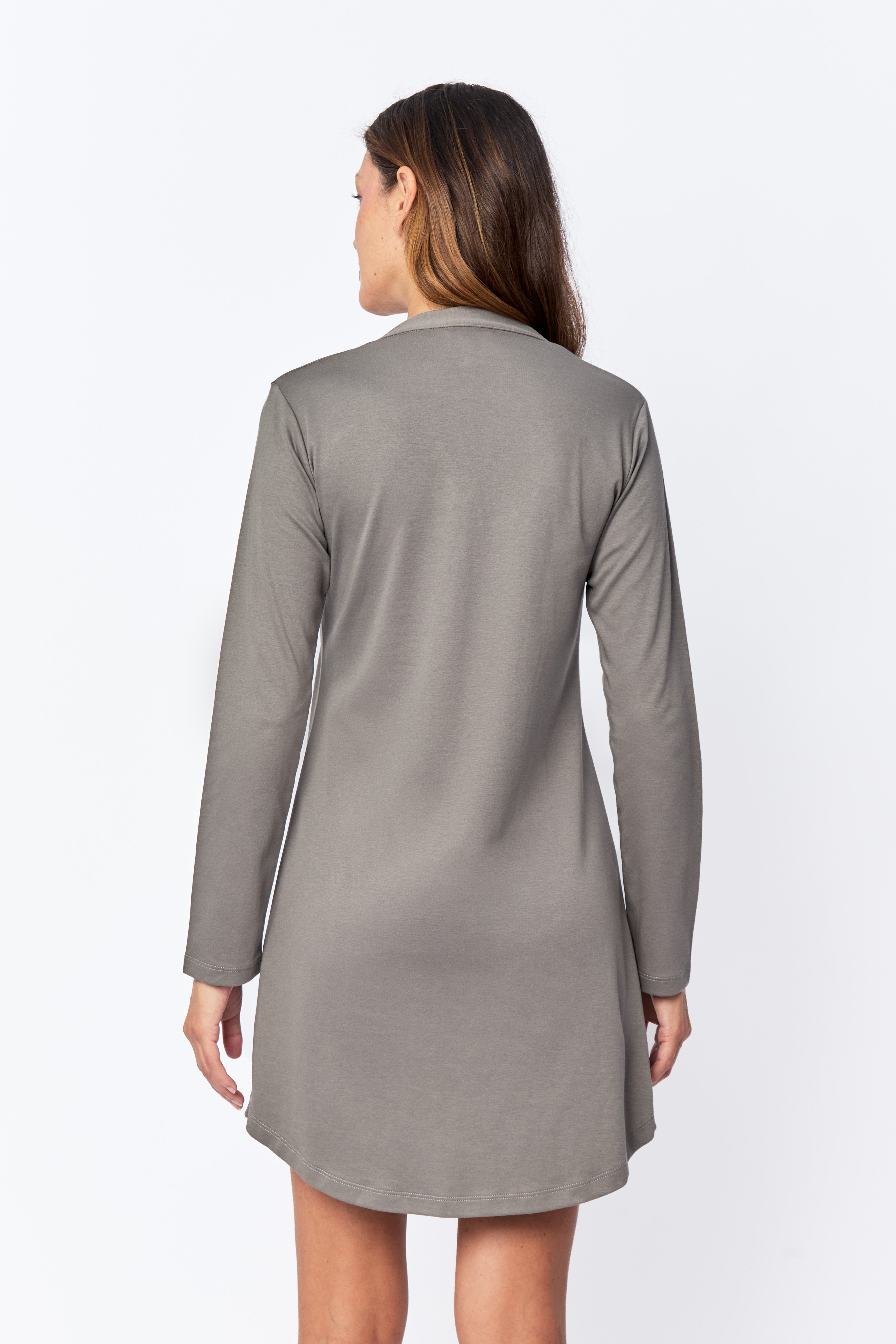 Abbie Pima Knit Long Sleeve Gown