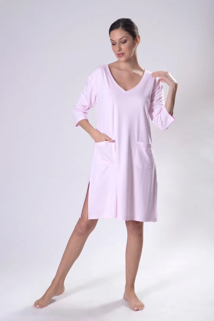 Daina Pima Knit Medium Sleeve Gown